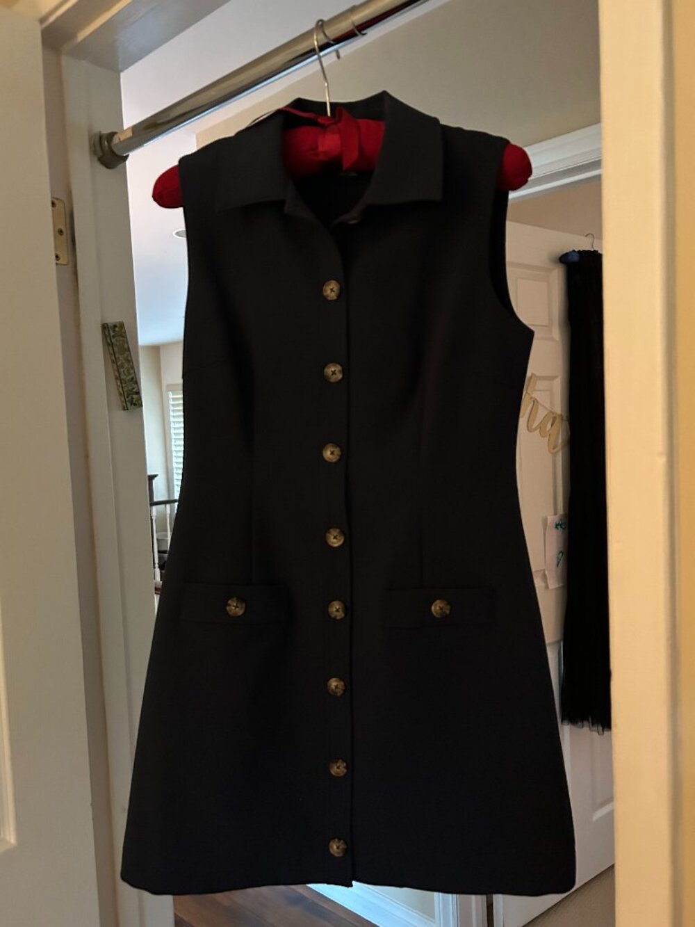 FRENCH CONNECTION DRESS NAVY ABOVE THE KNEE SIZE 6